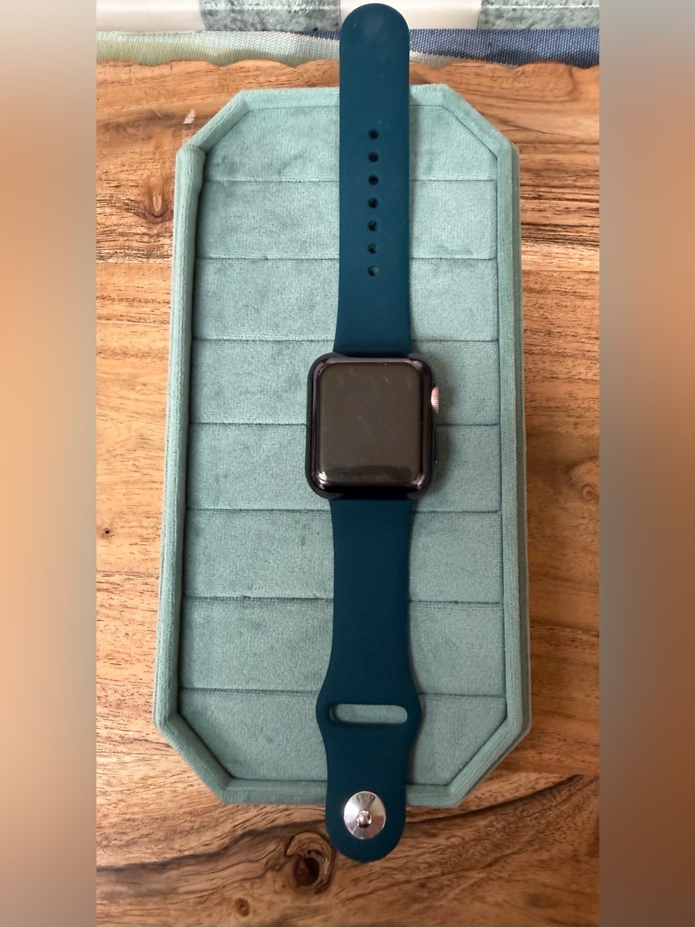 Apple Smartwatch Series 2 with Deep Teal Silicone Band